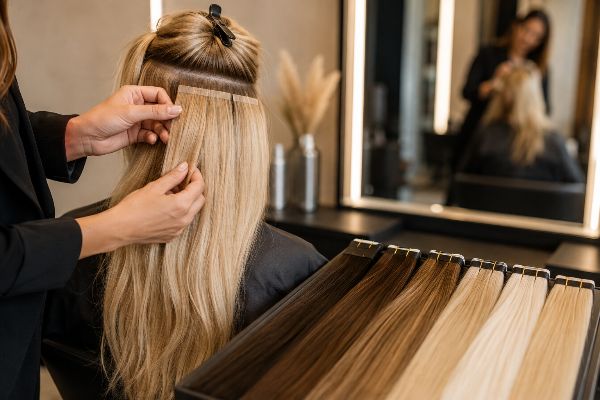 Human hair extensions voor salons